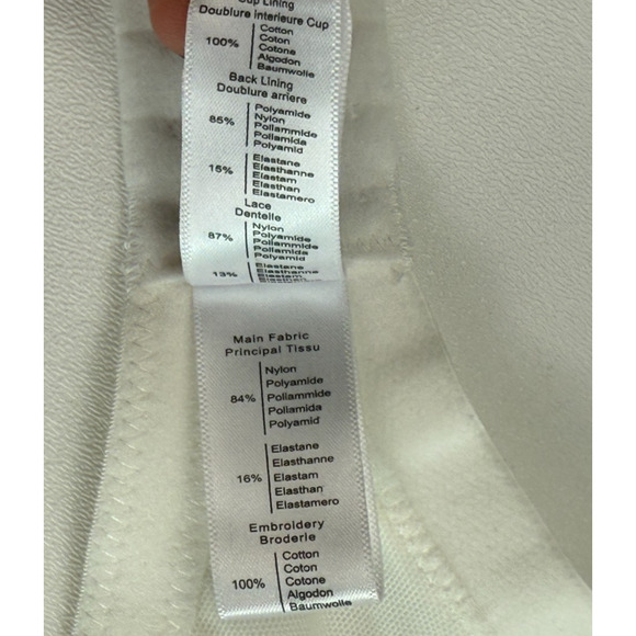 Cake Lingerie Balcony Style Flexible Wire Embroidery White Nursing Bra  Size 36D - Picture 11 of 16